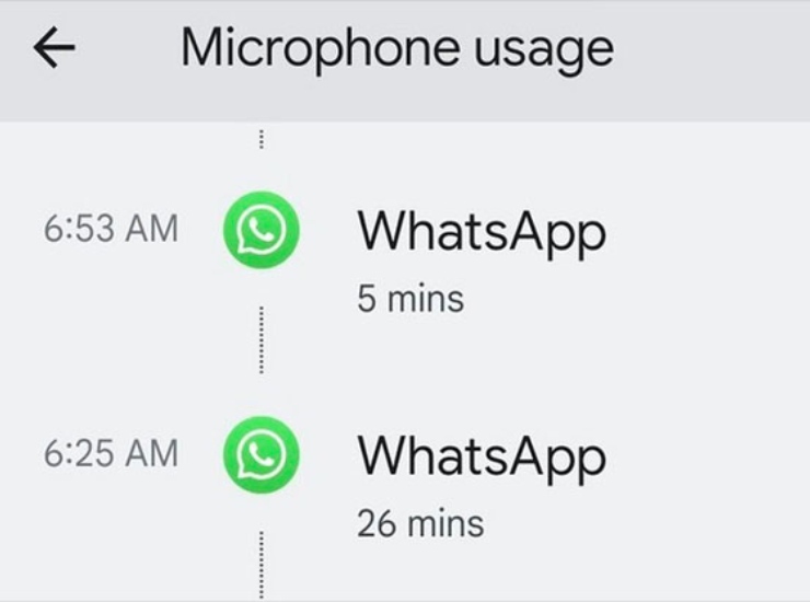 acceso al micrófono en WhatsApp